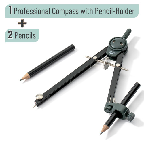 Mr. Pen- Compass for Geometry  Black  Compass with Pencil  Drawing Compass Drawing Tool  Math Compass  Drafting Tools  Drawing Tools  Geometry Compass 1