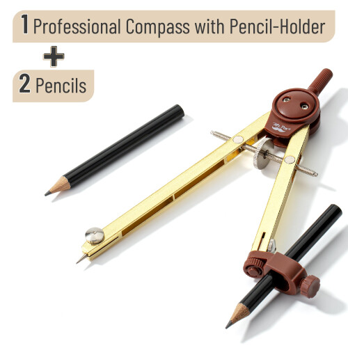 Mr. Pen- Compass for Geometry  Gold  Compass with Pencil  Drawing Compass Drawing Tool  Math Compass  Drafting Tools  Drawing Tools  Geometry Compass 1