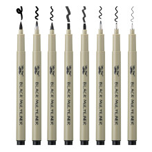 Mr. Pen- Ritningspennor fr konstnrer 8-pack svarta multiliner-konstnrspennor Mikropennor fr ritning Blckpennor fr ritning Skisspennor Mikro