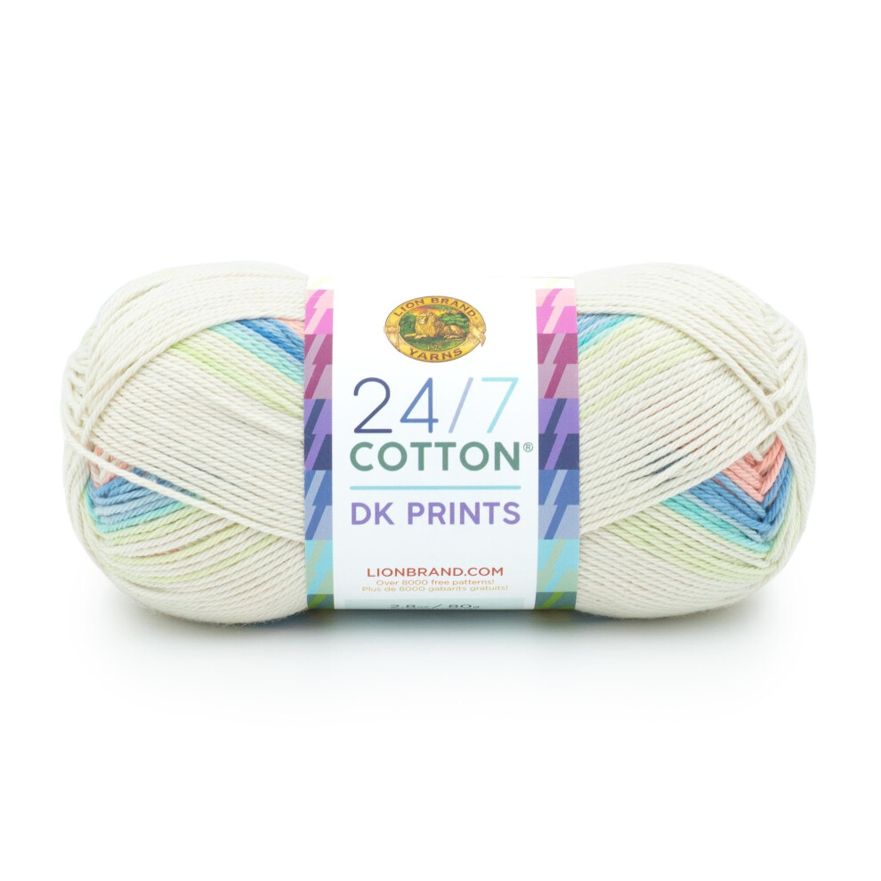 Lion Brand Yarn 24/7 Cotton Dk Yarn  1 Pack  Cool Breeze