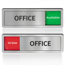 Office Door Signs Do Not Disturb  In Use/Available Slider Sign for Home Office Wellness Conference Vacant Occupied Privacy Slide Door Sign Brushe