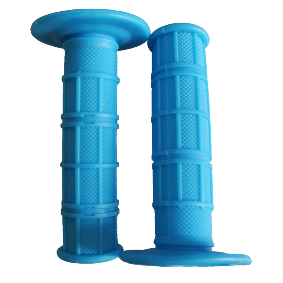 Poign   es de guidon pratiques en gel pour motocross et dirt bike (7/8""), 2 pi   ces, bleu clair