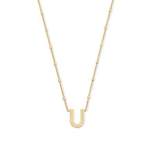 Kendra Scott U betus fggo nyaklnc noi divatkszerek 14 k aranyozott srgarz arany fm U betu