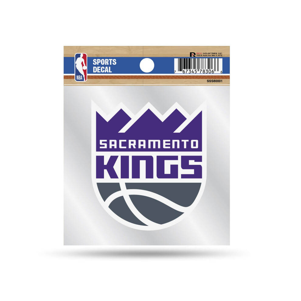 Rico Industries Nba Basketball Sacramento Kings 4""""X4"""" Small Style Decal 767345783066