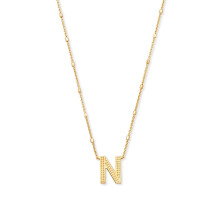 Kendra Scott Letter N medl nyaklnc noi divatkszerek 14k aranyozott srgarz arany fm betu N