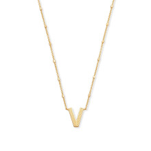 Kendra Scott Letter V medl nyaklnc noi divatkszerek 14 k aranyozott srgarz arany fm V betu
