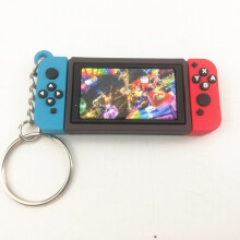 (FlyingCar) Keychain Super Mario Switch Game Console Model Pendant Keyring Gifts Doll Mini