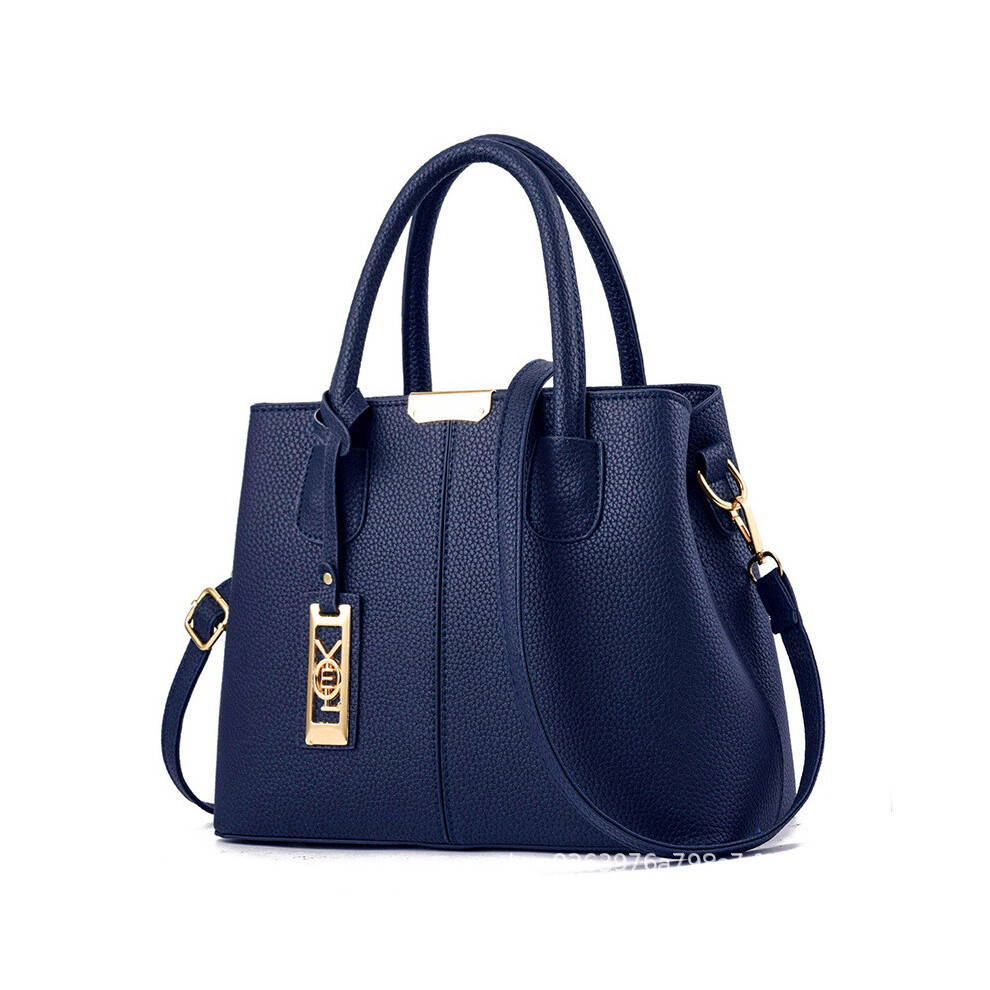 (Blue) Stylish Large Capacity Crossbody Bag For Moms With Convenient Zipper Pockets And Closure