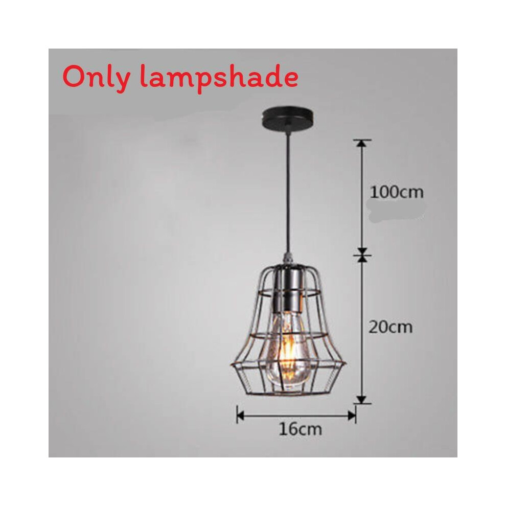 (Style C) Simple Fashion Chandelier Retro Indoor Industrial Wind Bar Small Lamps Cage Iron-image-OPC-PGSP8RQ-NEW