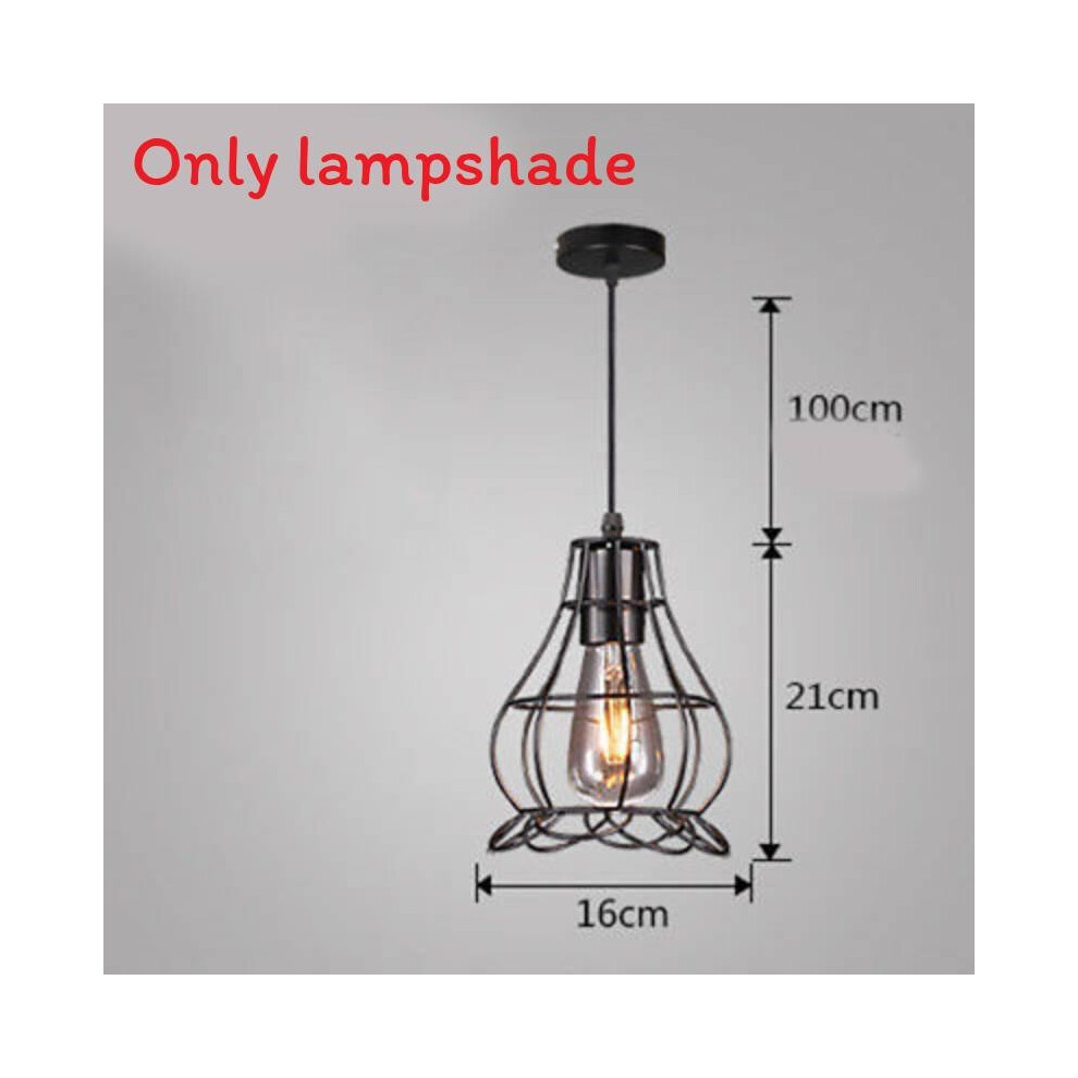 (Style B) Simple Fashion Chandelier Retro Indoor Industrial Wind Bar Small Lamps Cage Iron-image-OPC-PGSP8RP-NEW
