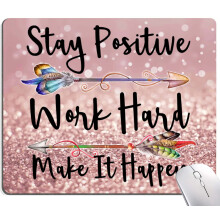 Muispad, Inspirerende Citaten Glitter Muispad Maatwerk, Vierkant Waterdicht Muispad