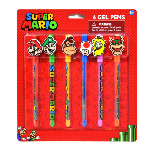Super Mario Super Mario 6 Pack Gel Pens