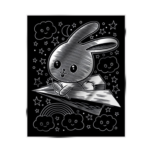 Sequin Art Kawaii Artfoil Bunny Kit Silber 1