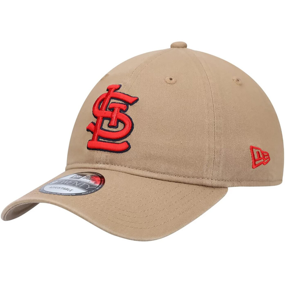 New Era MLB Core Classic 9TWENTY Adjustable Hat Cap One Size Fits All (St Louis Cardinals Khaki)