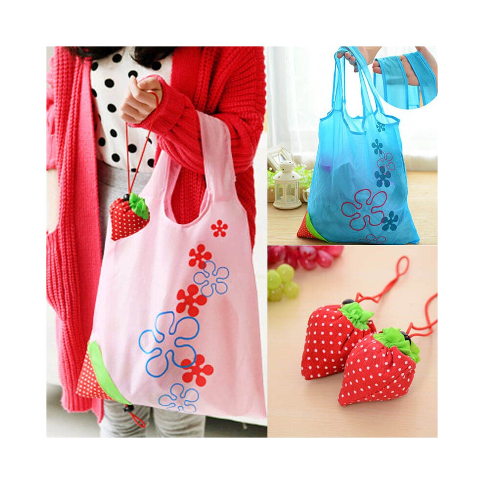 (52*36 cm) Handbag Eco Storage Strawberry Foldable Shopping Bags Reusable Folding Grocery Nylon Bag Large