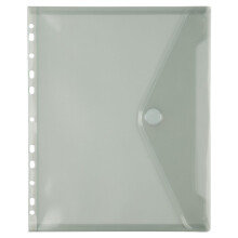 JAM PAPPER Plast 3-hls stansprmkuvert med krok- och glefrslutning - Brevhfte - 9 1/2 x 11 1/2 - Rkgr - 3/Pack