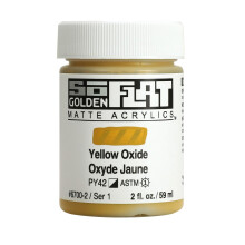 SoFlat Matte Acrylics by GOLDEN Yellow Oxide 2 fl. oz. Jar Professional Acrylic Paint Semi-Opaque