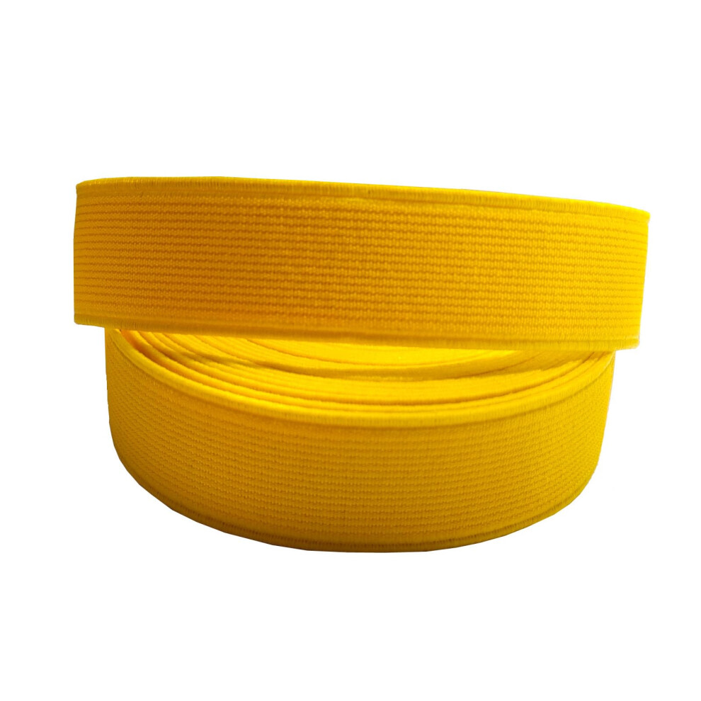3/4 Zoll Gummib Nder, 6 Yards, Doppelseitig, Aus K Per Gewebt, Flach, Stark Dehnbar, Zum N Hen Von Hosenbund (Gelb, 3/4 Zoll, 222019)-image