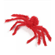 (Red, 30cm) Halloween Spider Colorful Decoration Haunted House Prop Decor Outdoor Indoor