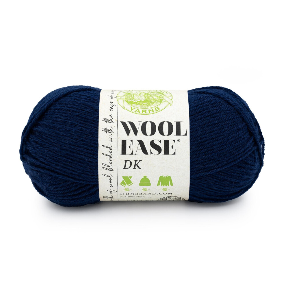 Lion Brand Wool-Ease DK Yarn  Yarn for Knitting  Crocheting  and Crafts  Navy  1 Pack