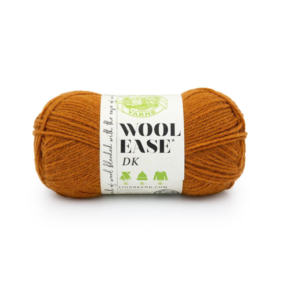 Lion Brand Wool-Ease DK Yarn  Yarn for Knitting  Crocheting  and Crafts  Pumpkin  1 Pack