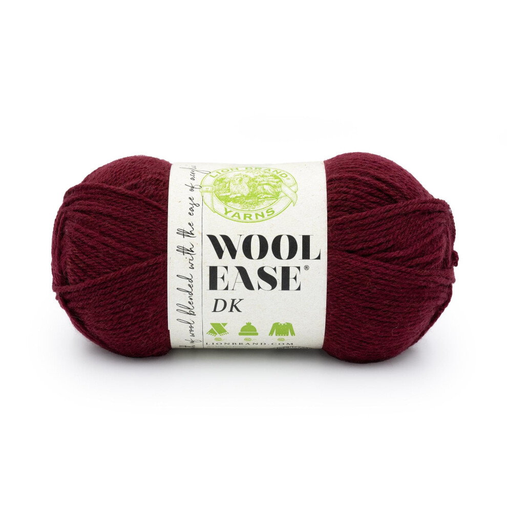 Lion Brand Wool-Ease DK Yarn  Yarn for Knitting  Crocheting  and Crafts  Redwood  1 Pack
