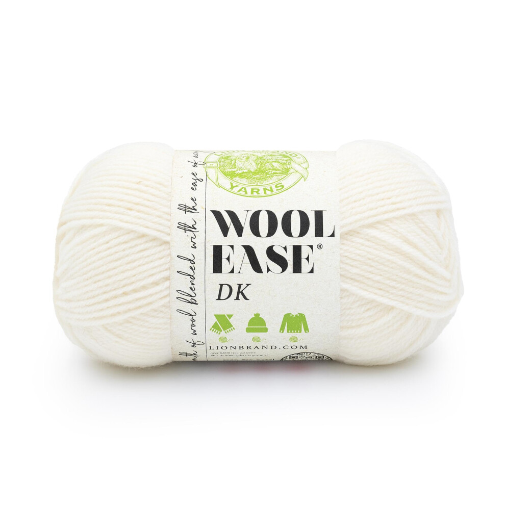 Lion Brand Wool-Ease DK Yarn  Yarn for Knitting  Crocheting  and Crafts  Cream  1 Pack