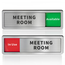Meeting Room Sliding Door Signs Do Not Disturb  In Use/Available Slider Sign for Home Office Conference Vacant Occupied Privacy Slide Door Sign B