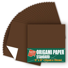 [Taro's Origami Stdi] Standard 6 hvelykes egyoldalas egysznu (sttbarna) 50 lap (minden azonos sznu) Ngyzet alak, knnyen hajthat prmium ja