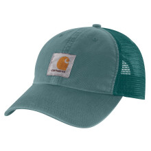 Carhartt Men's Canvas Mesh-Back Cap, Sea Pine, One Size