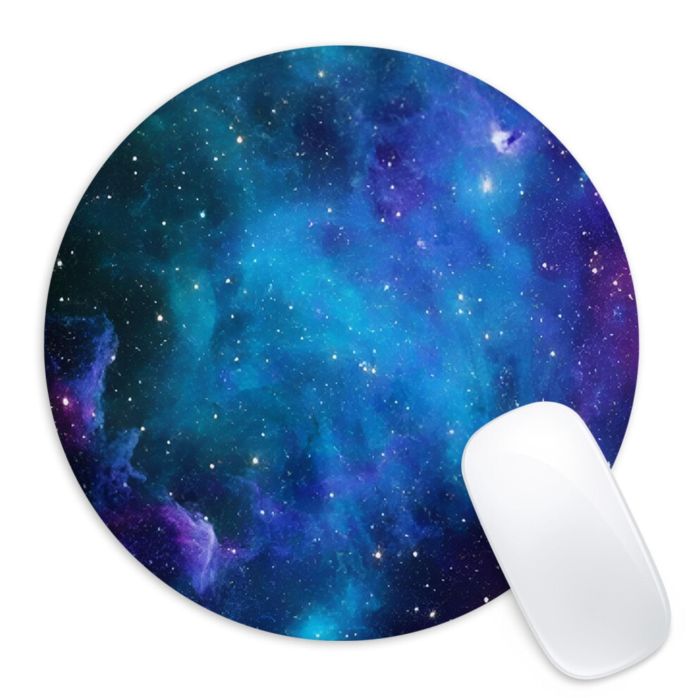 Tapis de souris rond Nebula Galaxy, petit tapis de souris amusant avec base en caoutchouc antid   rapante, d   coration de bureau, accessoires de bur