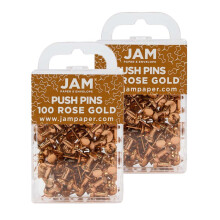 Jampapier kleurrijke duwpennen - rosgouden pushpins - 2 packs van 100