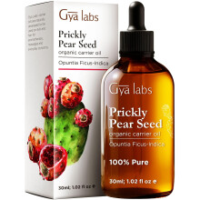 Gya Labs Organic Prickly Pear Seed Oil for Face - 100% Pure Natural Prickly Pear Carrier Oil for Skin Hair Nails (1 Fl Oz)