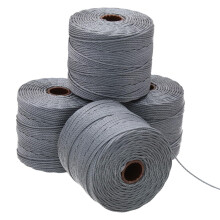 De Beadsmith S-Lon Bead Cord - .5 mm gedraaid nylon koord voor het rijgen van 4 spoelen grijze kleur TEX210 77 yards per spoel