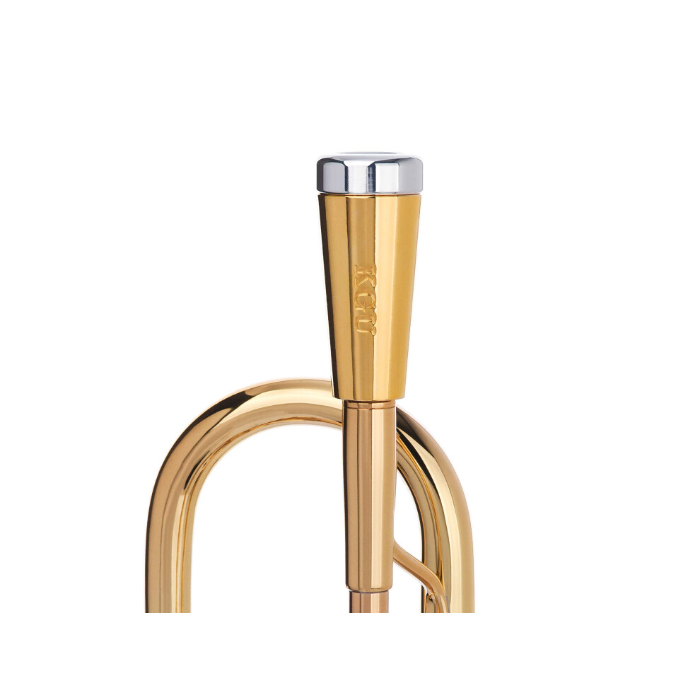 Embouchure De Trompette Booster Kgu En Laiton. Embouchure De Trompette Conique Sur Mesure Kgu Plaqu E Or 24 Carats.-image