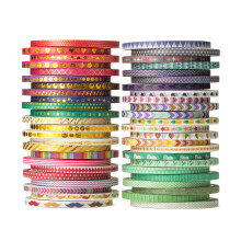 Mr. Pen- Skinny Washi Tape Set 48 Rolls Gold Foil Print 3mm Wide Thin Washi Tape Gold Foil Washi Tape Decorative Tape Washi Tapes Scrapboo