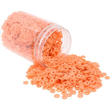 Mandala Crafts 4mm Coral Polymer Clay Beads Kit - 6000 Coral Heishi Perler til venskab Armbånd Smykker Making DIY håndværk