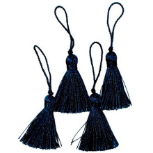 Trims by the Yard 2"""" Fiber Mini Key Tassel Balenie 4 kusov Trims Dark Navy