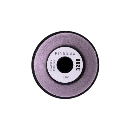 Finesse Thread Solid Colors | 100% Polyester  3ply  50wt | Thread Cones | 100% Polyester Thread for Quilting and Sewing (Lilac  1 100 Yards) 2