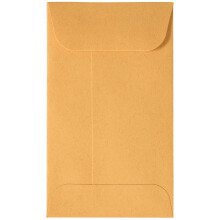 JAM PAPPER #3 Coin Business Commercial Kuvert med Peel and Seal-frslutning - 2 1/2 x 4 1/4 - Brown Kraft Manila - 50/Pack