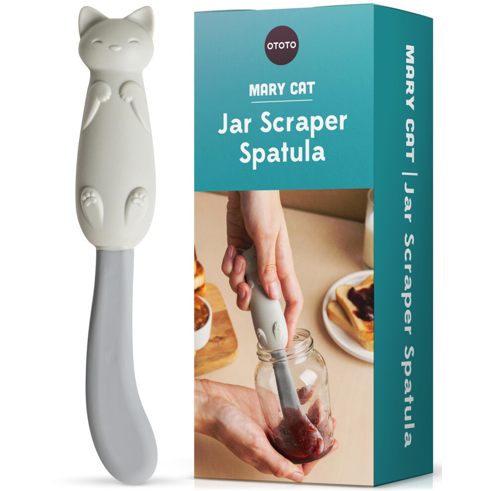 OTOTO Jar Scraper Spatula - Silicone Scraper Cute Kitchen Accessories Unique Fun Cooking Kitchen Gadgets for Foodies - BPA-free & 100% Food Saf