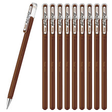 Pentel Color Ballpoint Pen Matte Hop Brown 10 Pens K110-VE