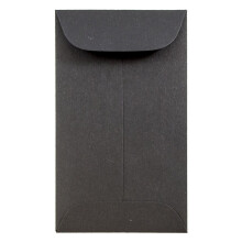Envelopes comerciais JAM PAPER #3 Coin - 2 1/2 x 4 1/4 - Preto liso - 50/pacote