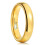 King Will Glory 4 mm chapado en oro High Polished Comfort Fit Dipsten Carbide Ring Boder 9.5 1