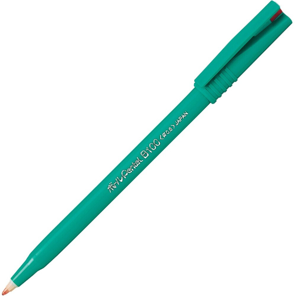 Pentel B100-BD Water-Based Ballpoint Pen  Ball Pentel B100-BD  10 Pieces  Red