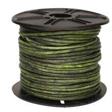 Het Beadsmith lederen koord - geverfd antiek donkergroen - 2 mm spoel - 25 yards/22,86 meter - Indiase leren string Ideaal voor vlechten, kralenketti
