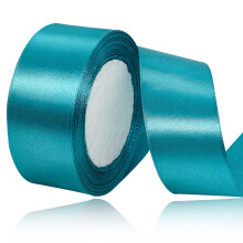 Turquoise Blue Satin Ribbon 1-1/2 Inches x 25 Yards Solid Color Fabric Ribbon for Gift Wrapping DIY Crafts Hair Bows Making Wreath Wedding Party