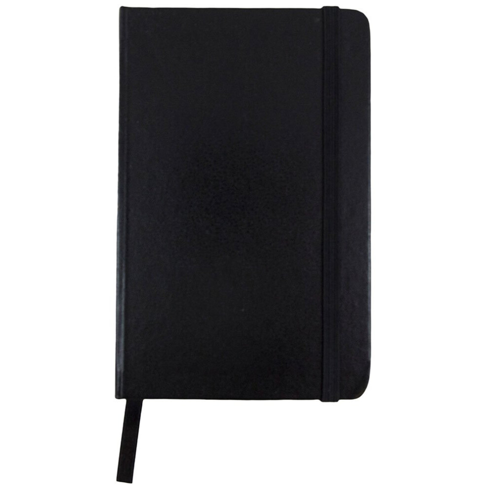 JAM PAPER Hardcover Notebook with Elastic Band - Small Journal - 3 1/2 x 5 1/2 - Black - 100 Lined Sheets - Sold Individually-image-OPC-PGSPP8X-NEW