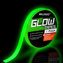 MALENOO 0,5 hvelyk x 16 lb Sttben vilgt szalag Tartsan fnyes zld Neon szalag Vzll fnyvisszavero szalag matrica Sznhzi sznpadhoz buli