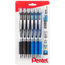 Pentel Energel 0,3 mm ultra tenk    hrot, tekut    g   lov    pero RTX s ihlov   m hrotom, balenie 6 kusov, 3 cierne a 3 modr